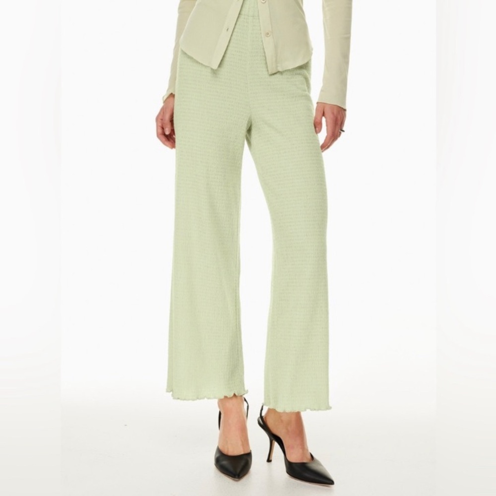 Wilfred Olive and White Striped Fabric